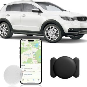 Car GPS Tracking Device for Vehicles,Cars etc,1PCS Real Time GPS Tracker for Vehicles Work with Find My (iOS Only),Mini Hidden Car Tracker with Magnetic Waterproof Case,No Monthly Fee(Black)