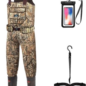Chest Waders for Men, Neoprene Fishing Waders with Boots Hanger & 600G Insulated, Waterproof Camo Duck Hunting Waders