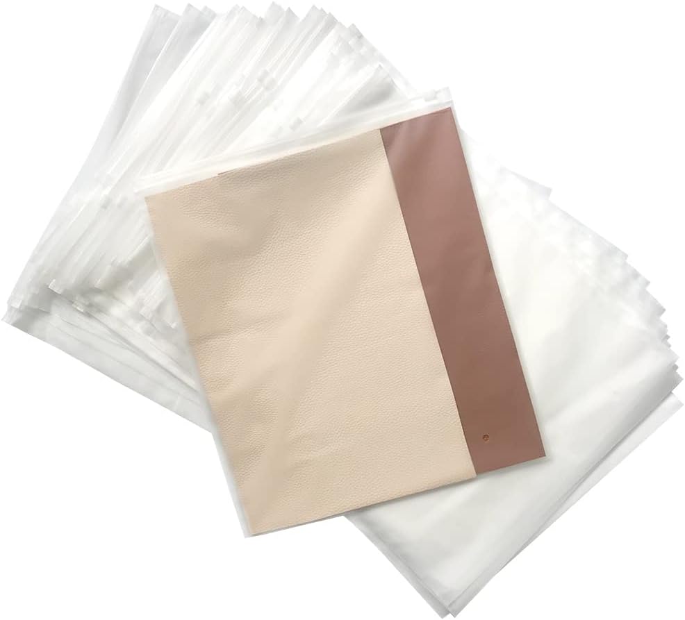 Oaixuilhy 50Pcs Frosted Zipper Bags for Clothes Reusable Travel Storage Bags Resealable Plastic Space Saver Bags Luggage Organiser for School Trip Sundries 11.8"x13.1" (30 * 35cm Matte)