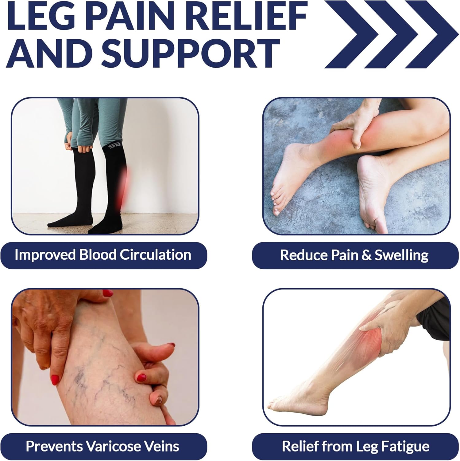 SB SOX Compression Socks (20-30mmHg) for Men & Women – Best Compression Socks for All Day Wear, Better Blood Flow, Swelling! - Image 2