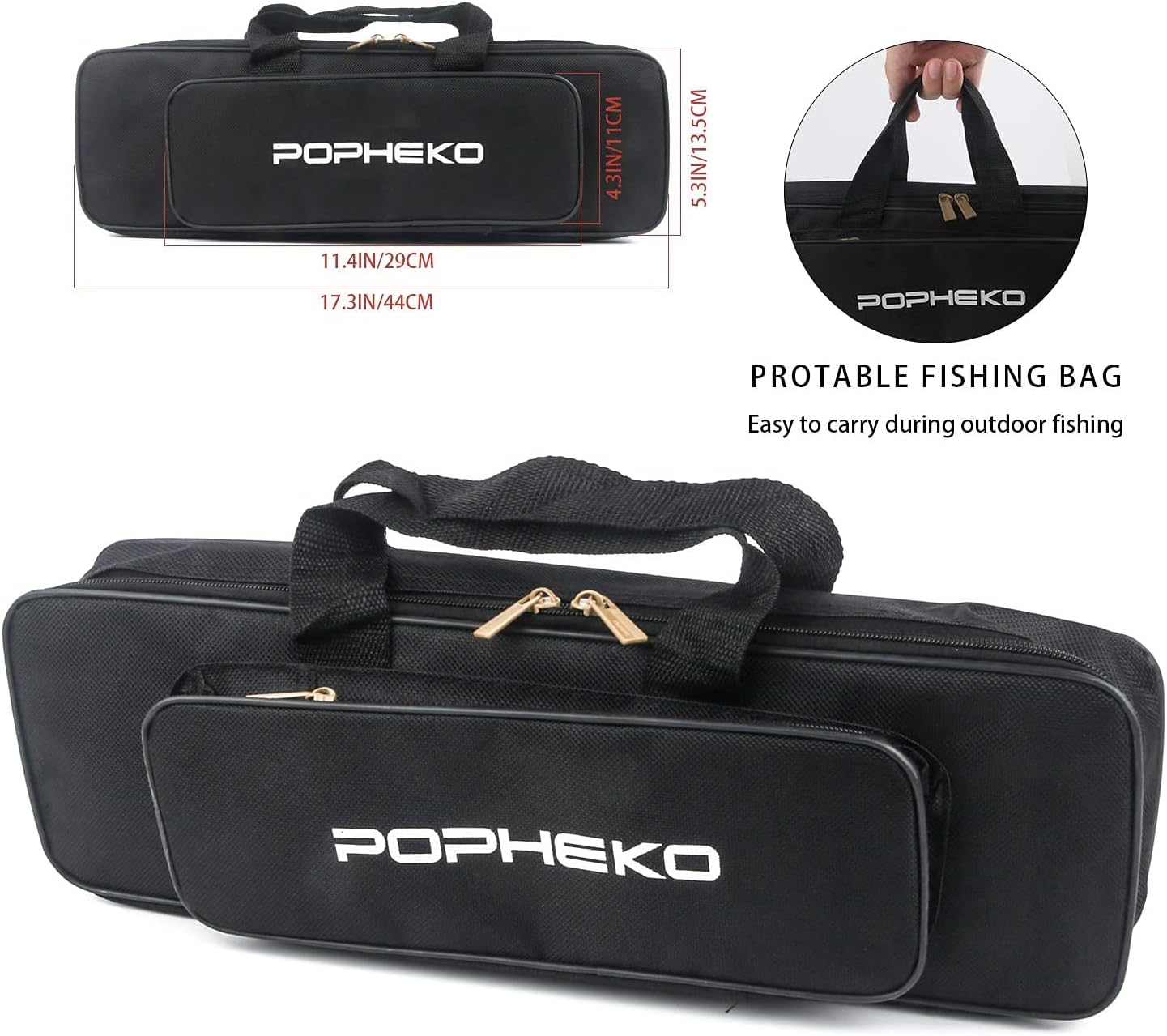 Telescopic Fishing Rod Reel Combo 2pcs 5.9FT/6.89FT Collapsible Fishing Pole Spinning Reel Lures Tackle Bag All-in-one Fishing Gear Fishing Rod Kit for Beginner Youth Adults Kids - Image 7